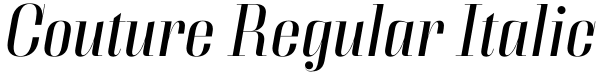 Couture Regular Italic Font