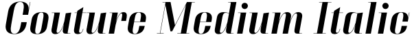 Couture Medium Italic Font