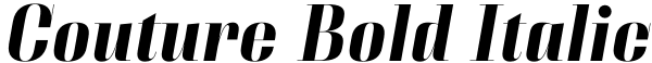 Couture Bold Italic Font