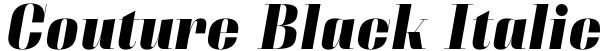 Couture Black Italic Font