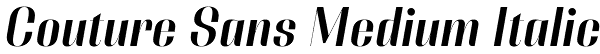 Couture Sans Medium Italic Font