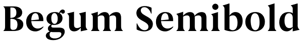 Begum Semibold Font