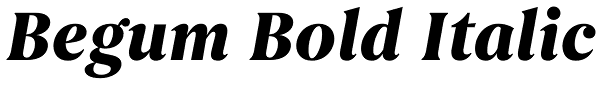 Begum Bold Italic Font