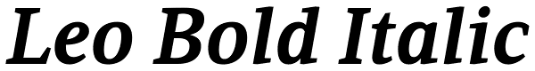 Leo Bold Italic Font