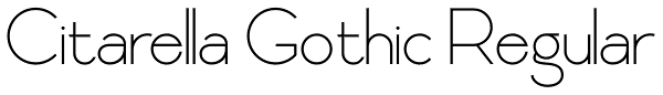 Citarella Gothic Regular Font