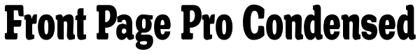 Front Page Pro Condensed Font