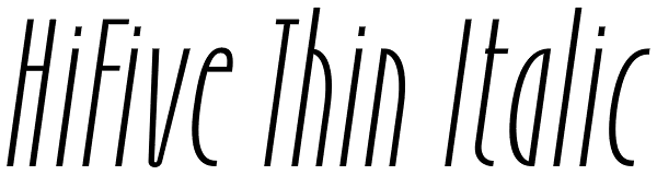 HiFive Thin Italic Font