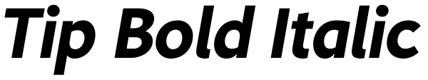 Tip Bold Italic Font