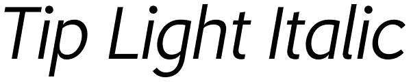 Tip Light Italic Font