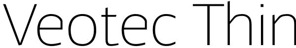 Veotec Thin Font