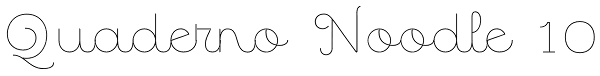 Quaderno Noodle 10 Font