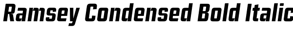 Ramsey Condensed Bold Italic Font