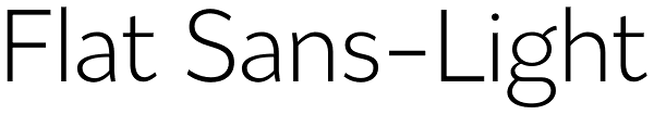Flat Sans-Light Font