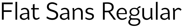 Flat Sans Regular Font