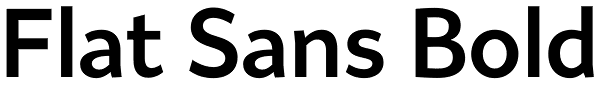 Flat Sans Bold Font