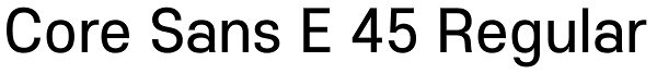 Core Sans E 45 Regular Font