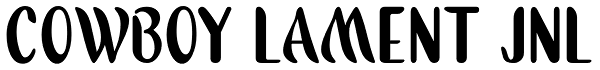 Cowboy Lament JNL Font