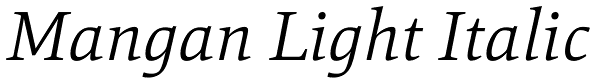 Mangan Light Italic Font