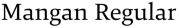 Mangan Regular Font