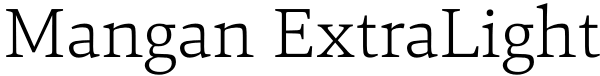 Mangan ExtraLight Font