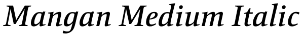 Mangan Medium Italic Font