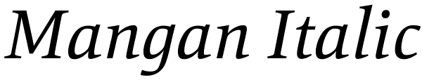 Mangan Italic Font