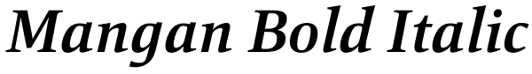 Mangan Bold Italic Font
