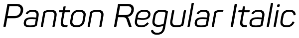 Panton Regular Italic Font