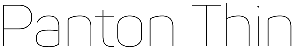 Panton Thin Font