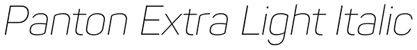 Panton Extra Light Italic Font