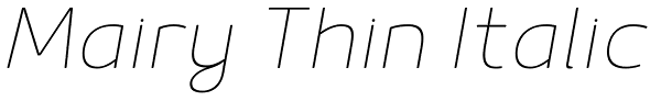 Mairy Thin Italic Font