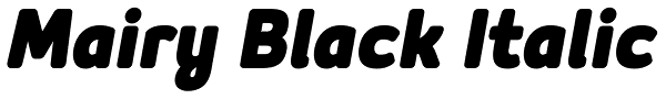 Mairy Black Italic Font