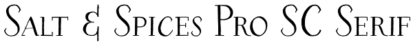 Salt & Spices Pro SC Serif Font