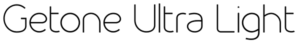 Getone Ultra Light Font