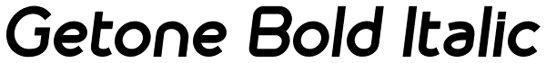 Getone Bold Italic Font