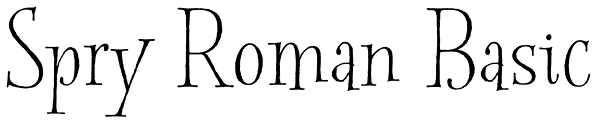 Spry Roman Basic Font