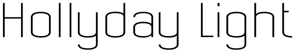 Hollyday Light Font