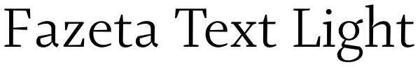 Fazeta Text Light Font