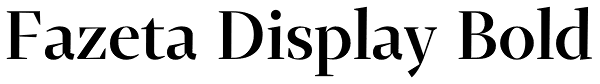 Fazeta Display Bold Font
