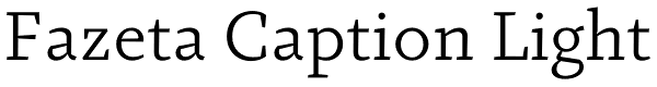 Fazeta Caption Light Font