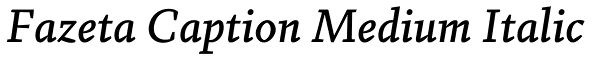 Fazeta Caption Medium Italic Font