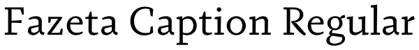 Fazeta Caption Regular Font