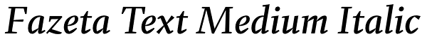 Fazeta Text Medium Italic Font