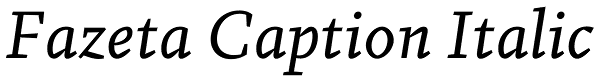 Fazeta Caption Italic Font