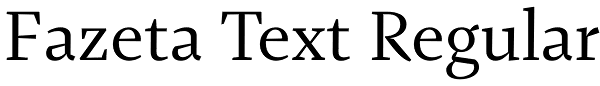 Fazeta Text Regular Font