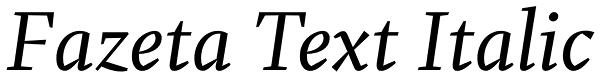 Fazeta Text Italic Font