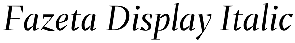 Fazeta Display Italic Font