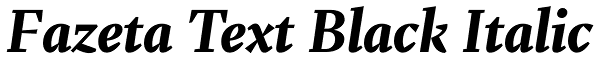 Fazeta Text Black Italic Font