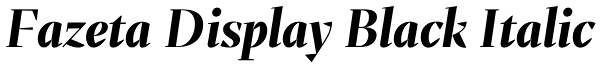 Fazeta Display Black Italic Font