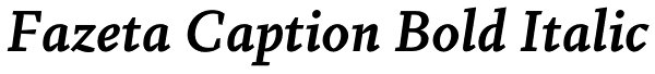 Fazeta Caption Bold Italic Font